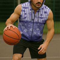 Hawaii Christmas In July Sleeveless Zip Hoodie Amethyst Purple Mele Kalikimaka Sea Animals DT05 - Polynesian Pride