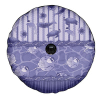 Hawaii Christmas In July Spare Tire Cover Amethyst Purple Mele Kalikimaka Sea Animals DT05 - Polynesian Pride