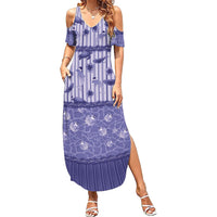 Hawaii Christmas In July Summer Maxi Dress Amethyst Purple Mele Kalikimaka Sea Animals DT05 Women Purple - Polynesian Pride