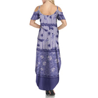 Hawaii Christmas In July Summer Maxi Dress Amethyst Purple Mele Kalikimaka Sea Animals DT05 - Polynesian Pride