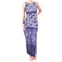 Hawaii Christmas In July Tank Maxi Dress Amethyst Purple Mele Kalikimaka Sea Animals DT05 Women Purple - Polynesian Pride
