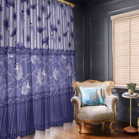 Hawaii Christmas In July Window Curtain Amethyst Purple Mele Kalikimaka Sea Animals
