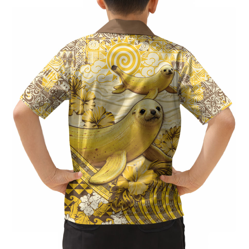 Hawaii Banana Seal Kid Hawaiian Shirt Ilio Holo I Ka Uaua Aloha DT05 - Polynesian Pride