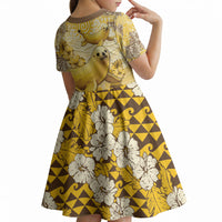 Hawaii Banana Seal Kid Short Sleeve Dress Ilio Holo I Ka Uaua Aloha DT05 - Polynesian Pride
