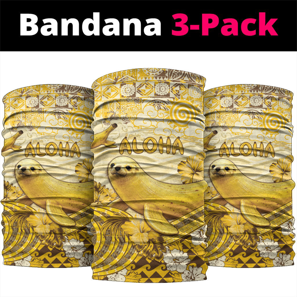 Hawaii Banana Seal Neck Gaiter Ilio Holo I Ka Uaua Aloha DT05 package One Size: 25*50cm Yellow - Polynesian Pride