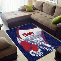 Falefa Samoa Village Area Rug Valley Polynesian Tribal Hibiscus Floral