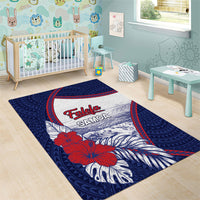 Falefa Samoa Village Area Rug Valley Polynesian Tribal Hibiscus Floral