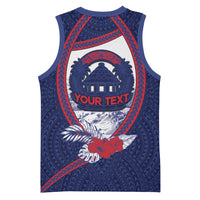 Personalised Falefa Samoa Village Basketball Jersey Valley Polynesian Tribal Hibiscus Floral