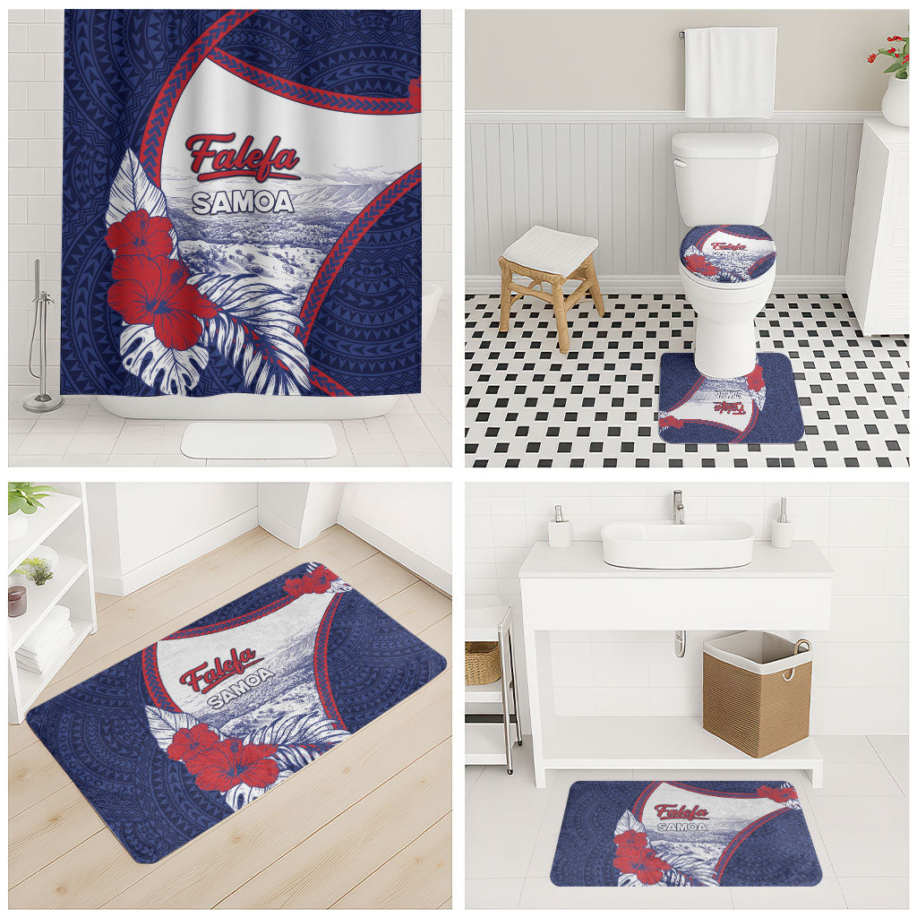 Falefa Samoa Village Bathroom Set Valley Polynesian Tribal Hibiscus Floral