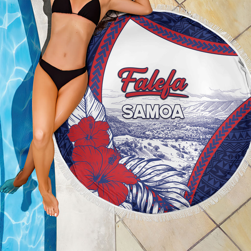 Falefa Samoa Village Beach Blanket Valley Polynesian Tribal Hibiscus Floral