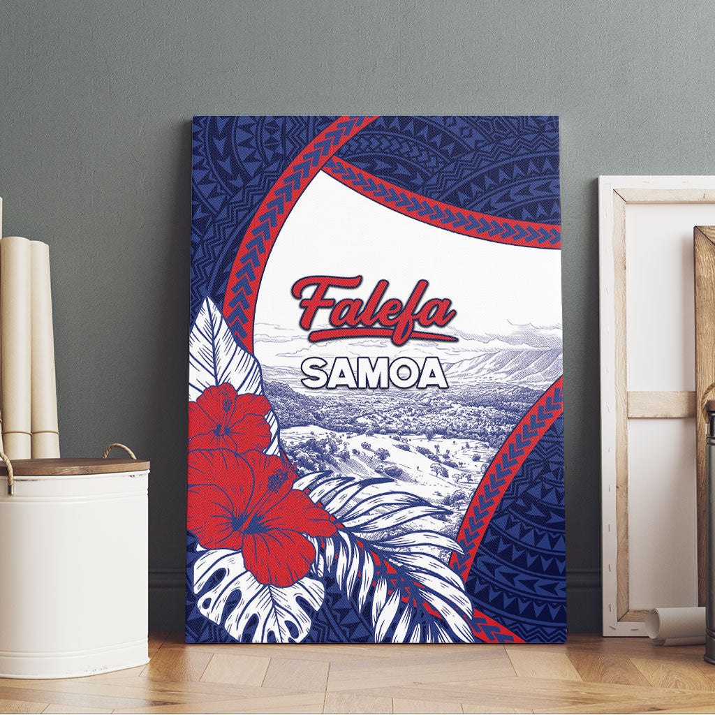 Falefa Samoa Village Canvas Wall Art Valley Polynesian Tribal Hibiscus Floral