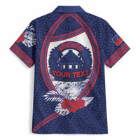 Personalised Falefa Samoa Village Hawaiian Shirt Valley Polynesian Tribal Hibiscus Floral