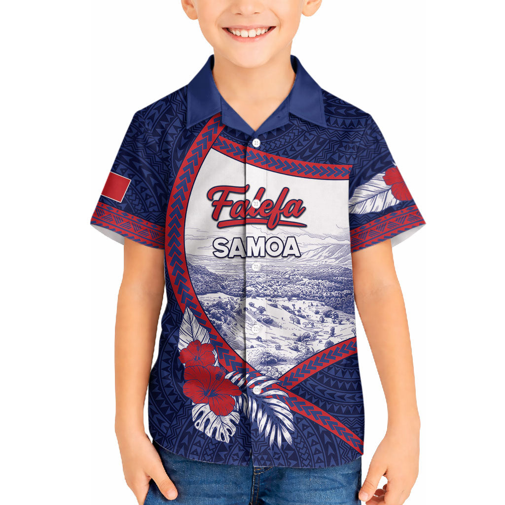 Personalised Falefa Samoa Village Hawaiian Shirt Valley Polynesian Tribal Hibiscus Floral