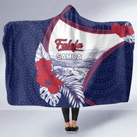 Falefa Samoa Village Hooded Blanket Valley Polynesian Tribal Hibiscus Floral