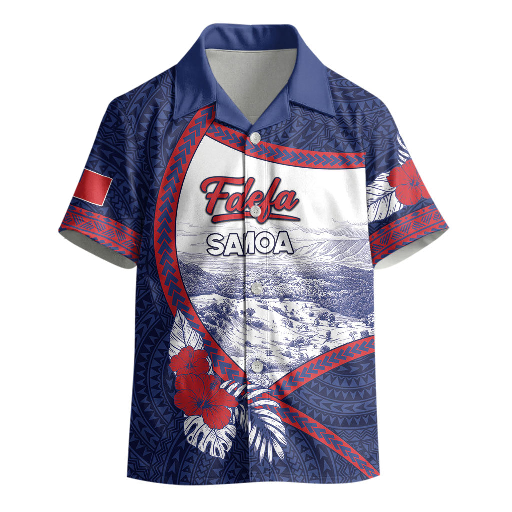 Personalised Falefa Samoa Village Kid Hawaiian Shirt Valley Polynesian Tribal Hibiscus Floral