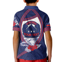 Personalised Falefa Samoa Village Kid Polo Shirt Valley Polynesian Tribal Hibiscus Floral