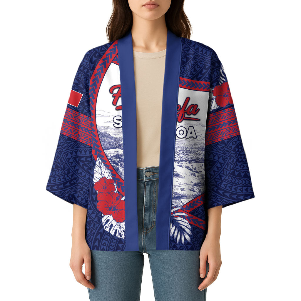 Personalised Falefa Samoa Village Kimono Valley Polynesian Tribal Hibiscus Floral
