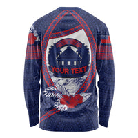 Personalised Falefa Samoa Village Long Sleeve Shirt Valley Polynesian Tribal Hibiscus Floral