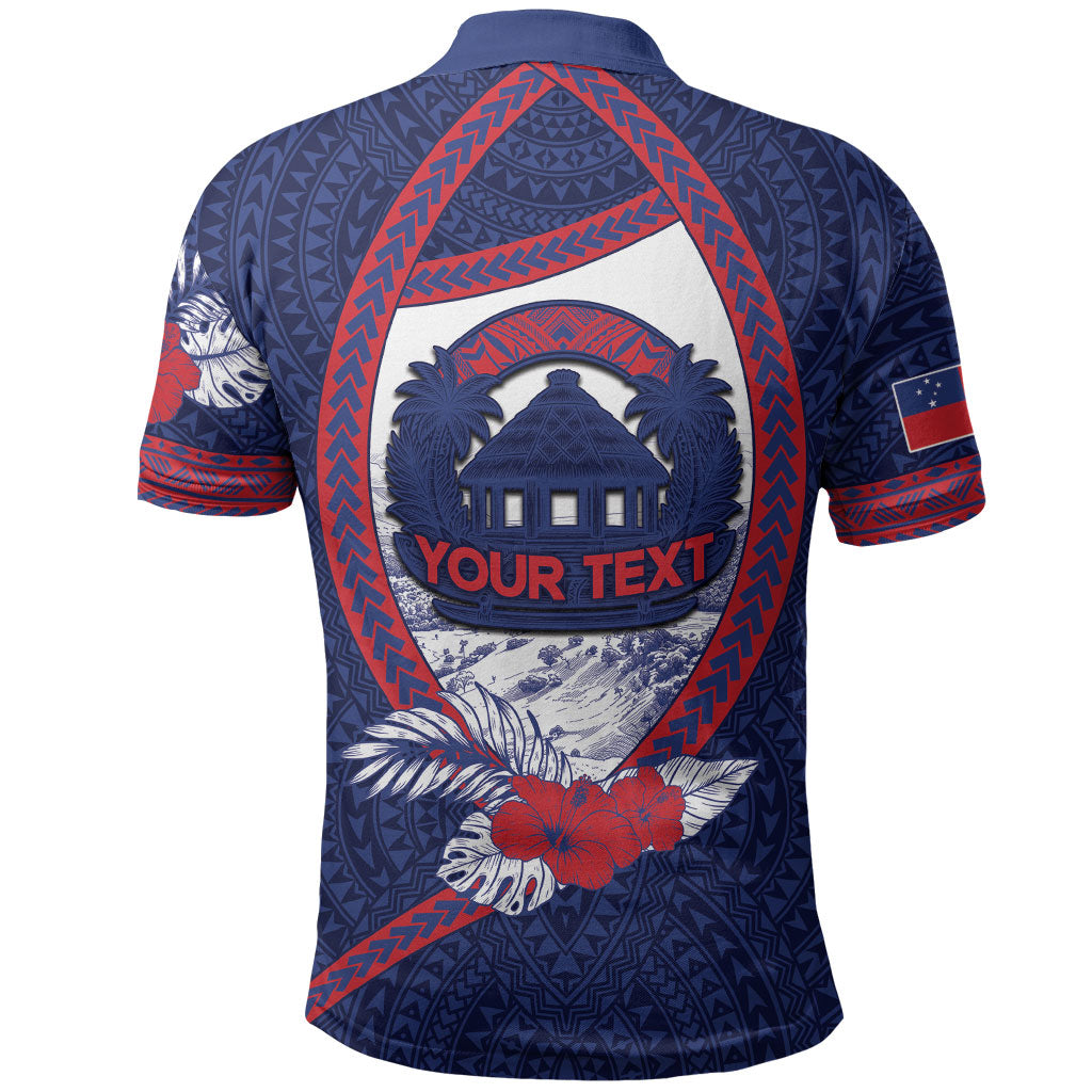 Personalised Falefa Samoa Village Polo Shirt Valley Polynesian Tribal Hibiscus Floral