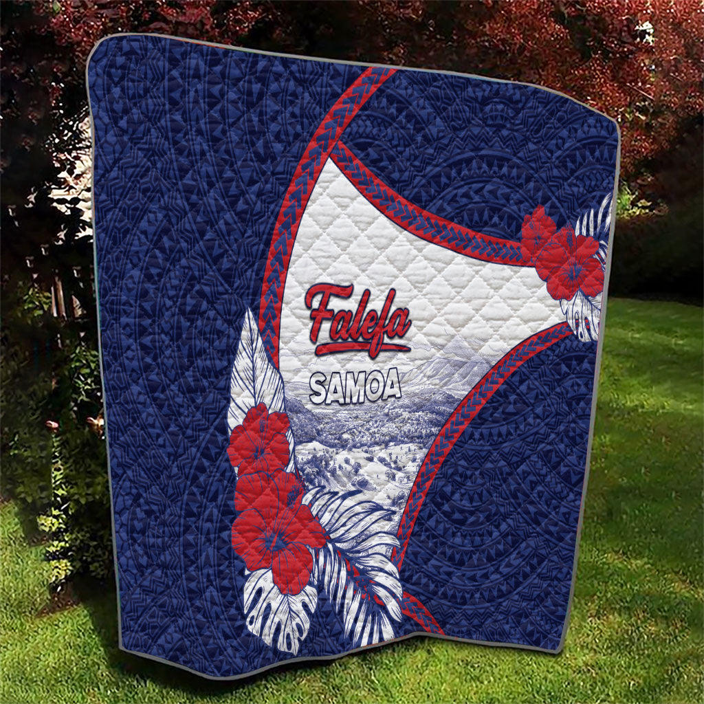 Falefa Samoa Village Quilt Valley Polynesian Tribal Hibiscus Floral