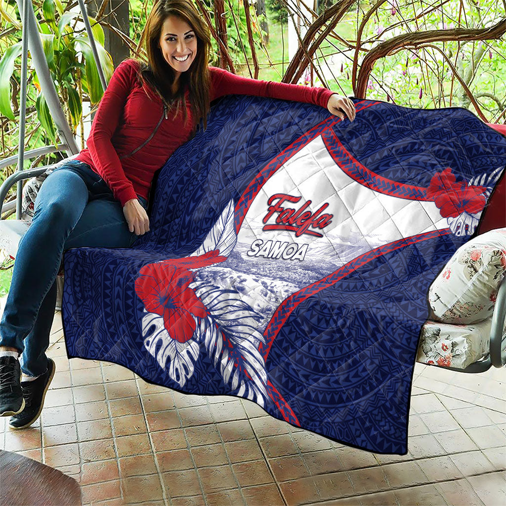 Falefa Samoa Village Quilt Valley Polynesian Tribal Hibiscus Floral
