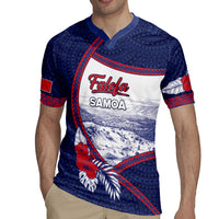 Personalised Falefa Samoa Village Rugby Jersey Valley Polynesian Tribal Hibiscus Floral