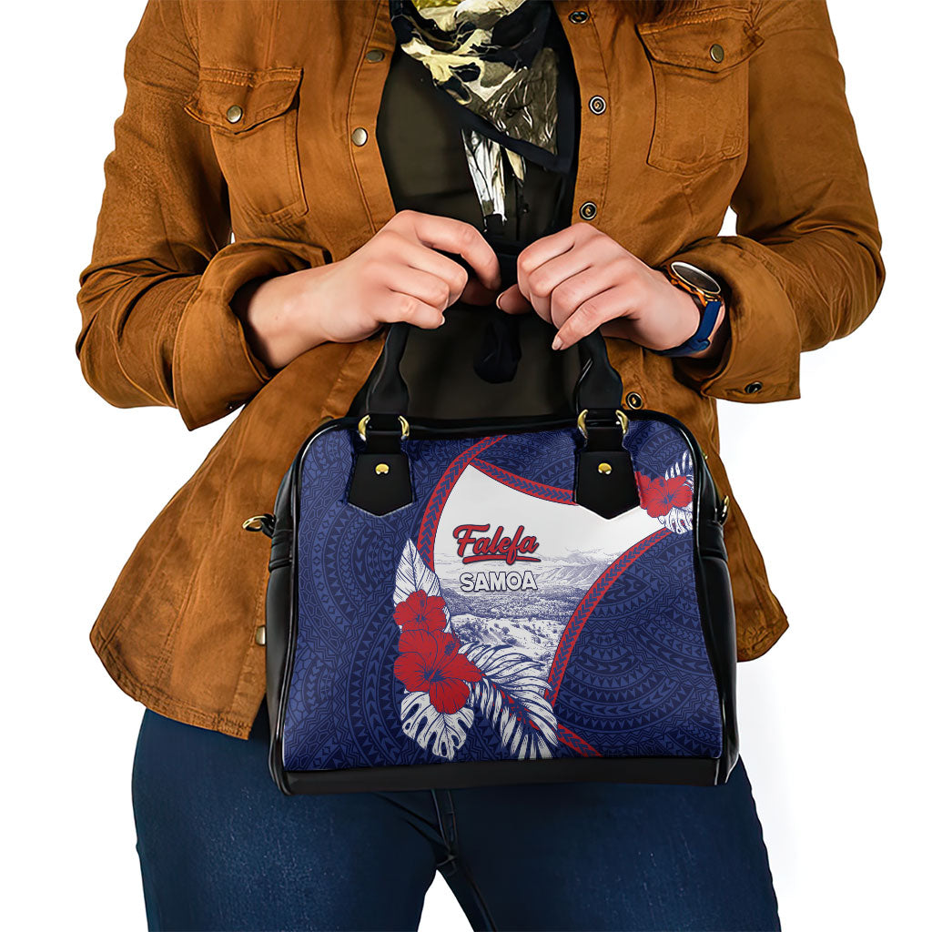 Falefa Samoa Village Shoulder Handbag Valley Polynesian Tribal Hibiscus Floral
