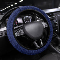 Falefa Samoa Village Steering Wheel Cover Valley Polynesian Tribal Hibiscus Floral