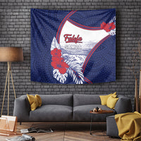 Falefa Samoa Village Tapestry Valley Polynesian Tribal Hibiscus Floral