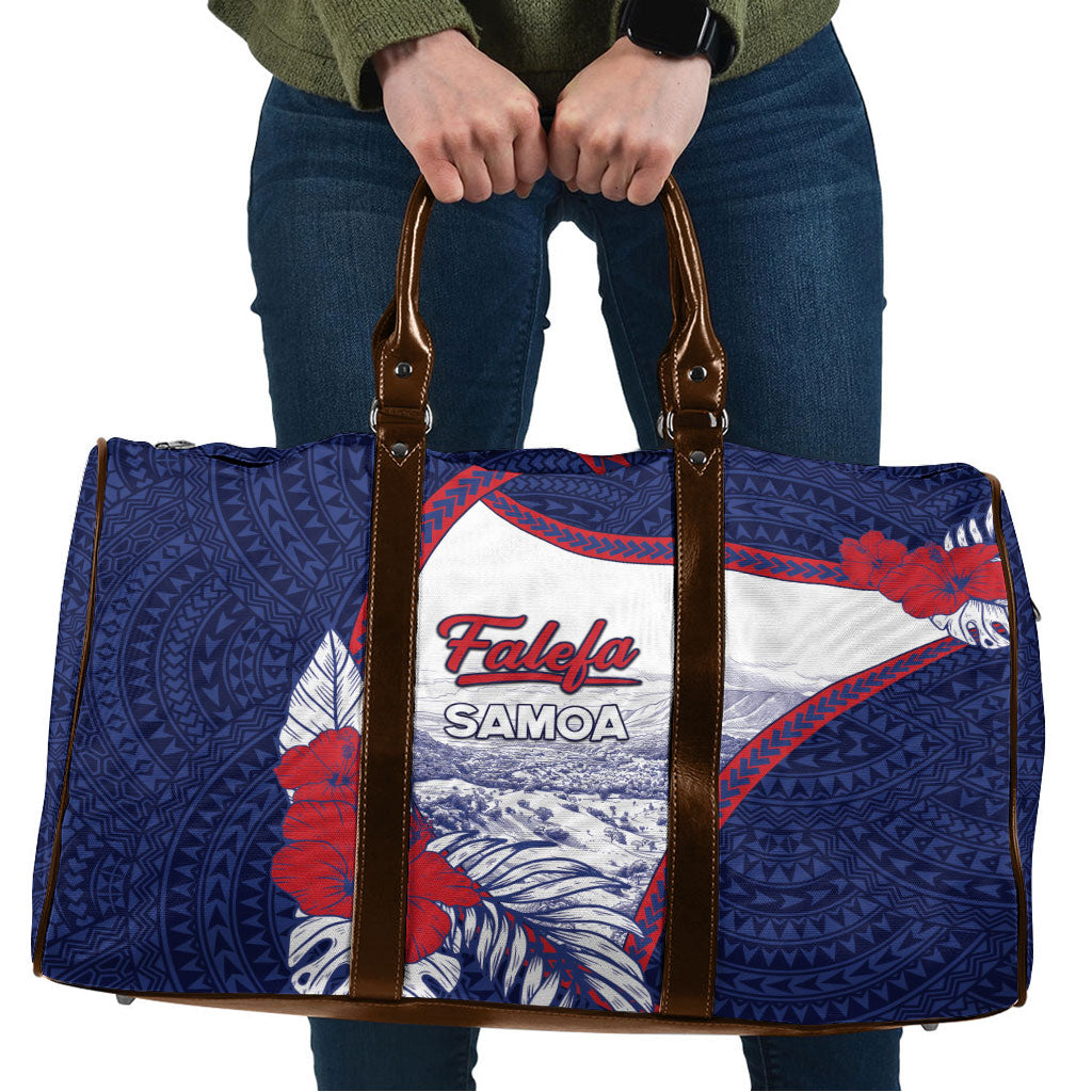 Falefa Samoa Village Travel Bag Valley Polynesian Tribal Hibiscus Floral