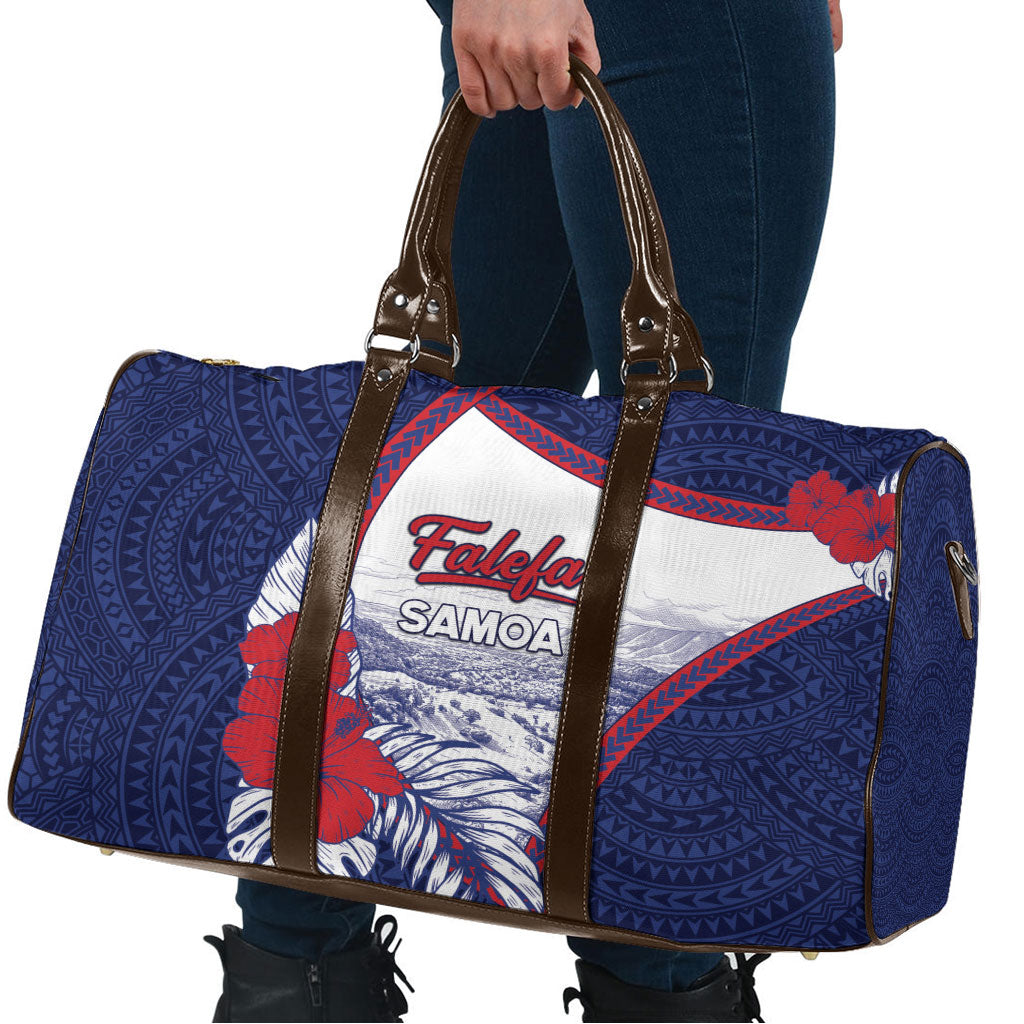 Falefa Samoa Village Travel Bag Valley Polynesian Tribal Hibiscus Floral