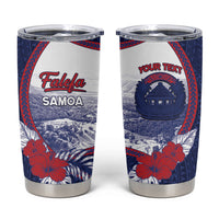 Personalised Falefa Samoa Village Tumbler Cup Valley Polynesian Tribal Hibiscus Floral