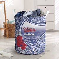 Vaitele Samoa Village Laundry Basket Falefa Valley Polynesian Tribal Hibiscus Floral