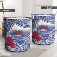 Vaitele Samoa Village Laundry Basket Falefa Valley Polynesian Tribal Hibiscus Floral