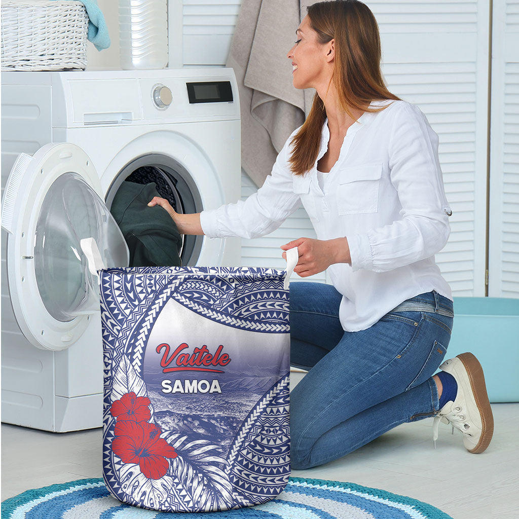 Vaitele Samoa Village Laundry Basket Falefa Valley Polynesian Tribal Hibiscus Floral