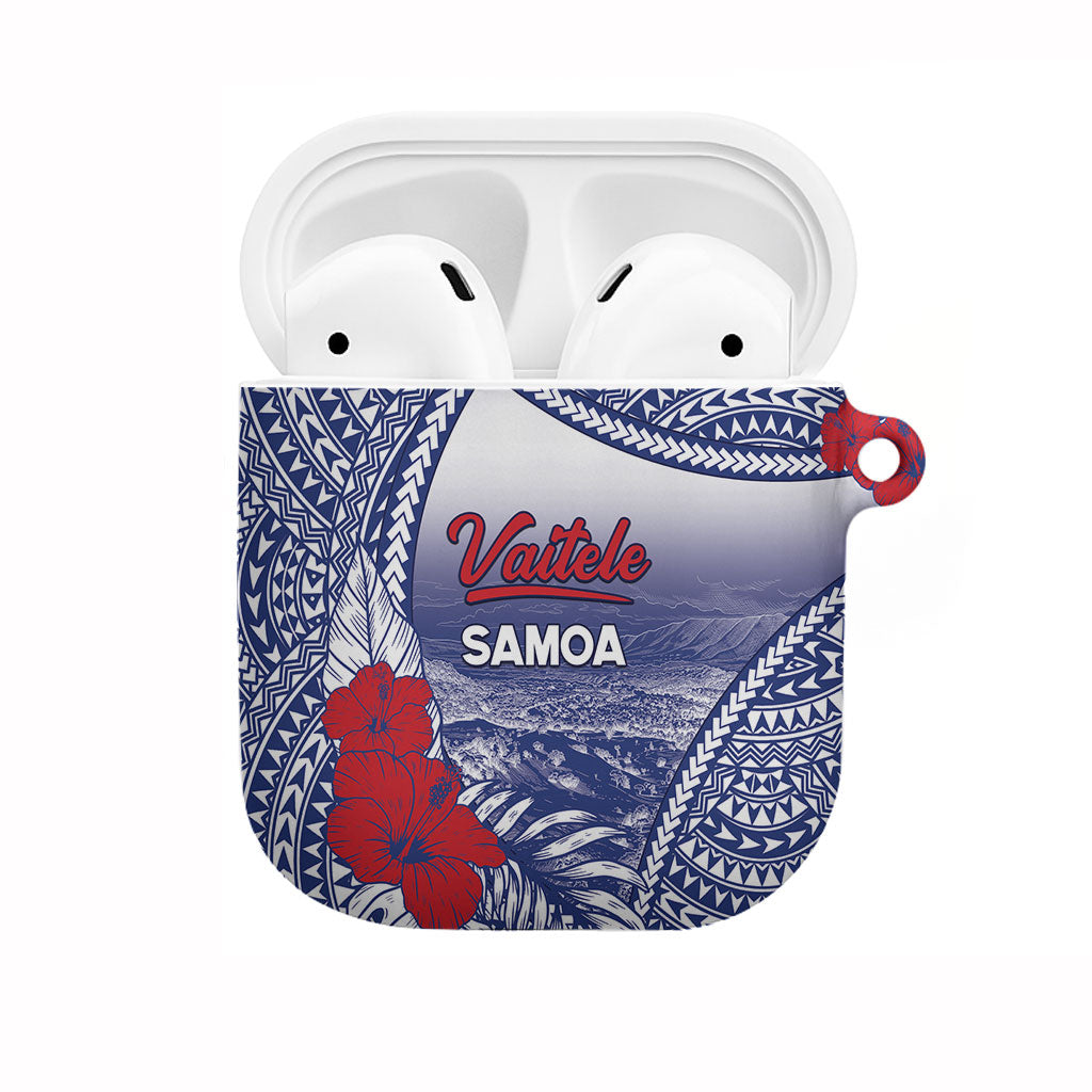 Vaitele Samoa Village AirPods Case Falefa Valley Polynesian Tribal Hibiscus Floral