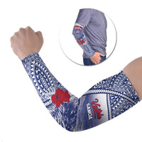 Personalised Vaitele Samoa Village Arm Sleeves Falefa Valley Polynesian Tribal Hibiscus Floral