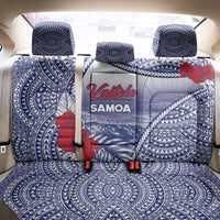 Vaitele Samoa Village Back Car Seat Cover Falefa Valley Polynesian Tribal Hibiscus Floral