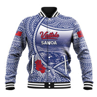 Personalised Vaitele Samoa Village Baseball Jacket Falefa Valley Polynesian Tribal Hibiscus Floral