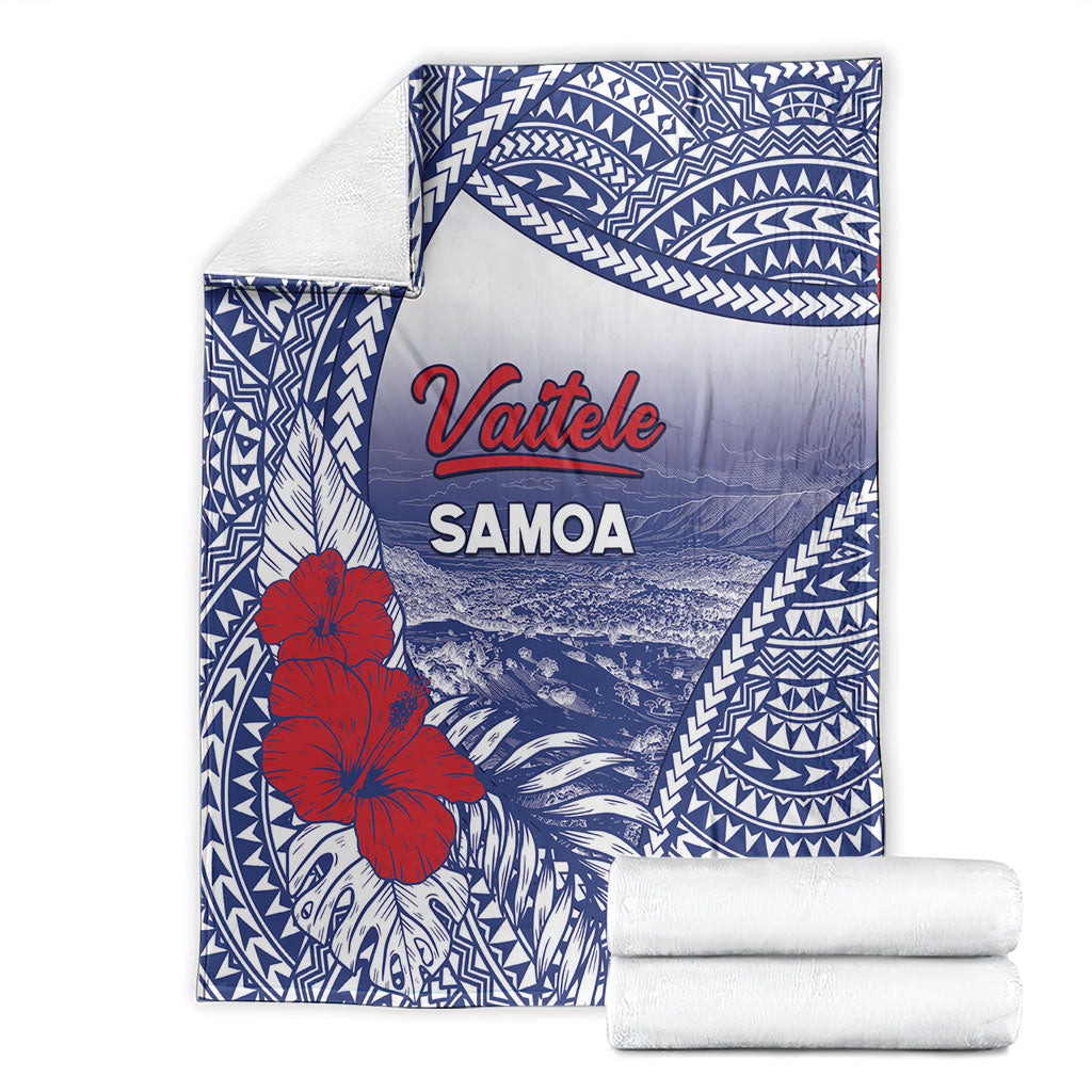 Vaitele Samoa Village Blanket Falefa Valley Polynesian Tribal Hibiscus Floral