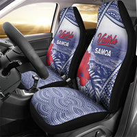 Vaitele Samoa Village Car Seat Cover Falefa Valley Polynesian Tribal Hibiscus Floral
