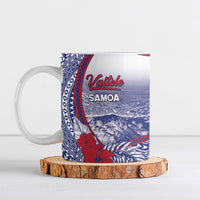 Personalised Vaitele Samoa Village Ceramic Mug Falefa Valley Polynesian Tribal Hibiscus Floral