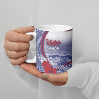 Personalised Vaitele Samoa Village Ceramic Mug Falefa Valley Polynesian Tribal Hibiscus Floral