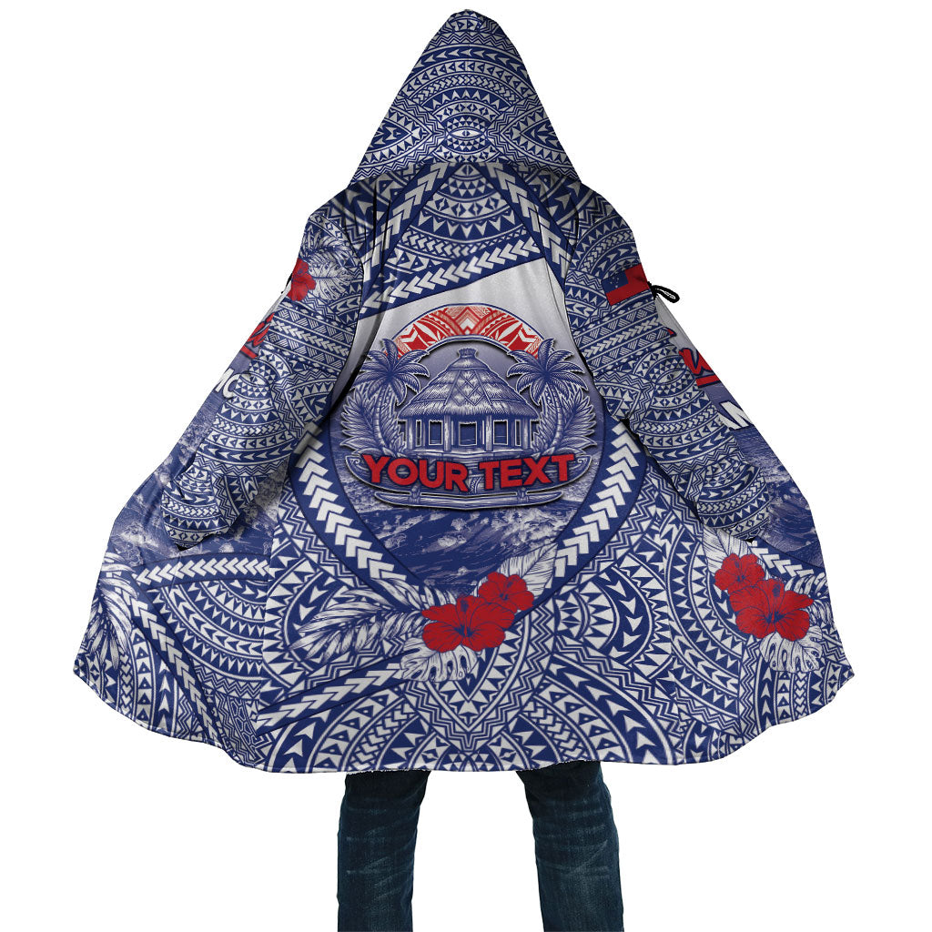 Personalised Vaitele Samoa Village Cloak Falefa Valley Polynesian Tribal Hibiscus Floral