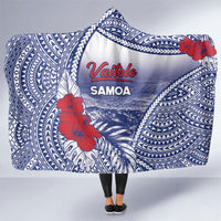 Vaitele Samoa Village Hooded Blanket Falefa Valley Polynesian Tribal Hibiscus Floral