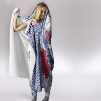 Vaitele Samoa Village Hooded Blanket Falefa Valley Polynesian Tribal Hibiscus Floral