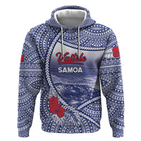 Personalised Vaitele Samoa Village Hoodie Falefa Valley Polynesian Tribal Hibiscus Floral
