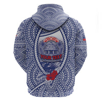 Personalised Vaitele Samoa Village Hoodie Falefa Valley Polynesian Tribal Hibiscus Floral