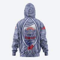 Personalised Vaitele Samoa Village Hoodie Falefa Valley Polynesian Tribal Hibiscus Floral