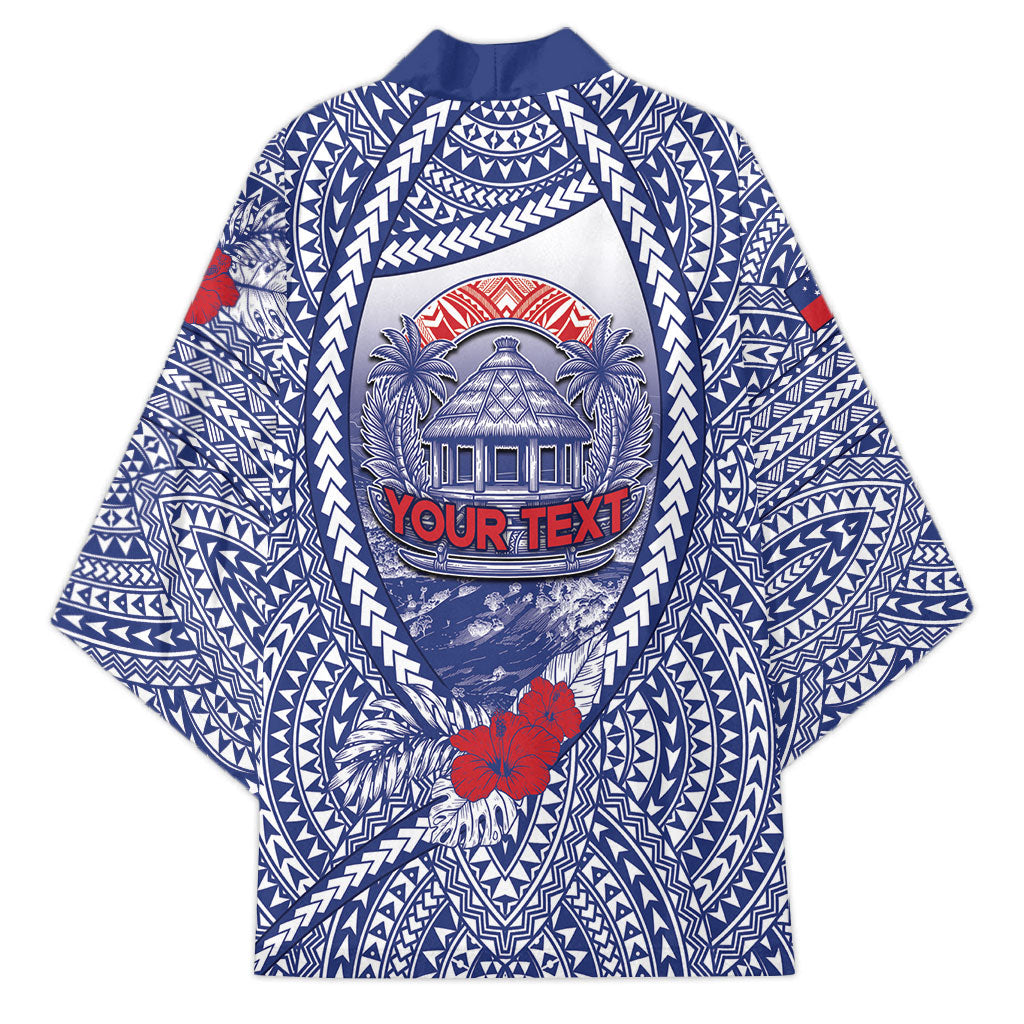 Personalised Vaitele Samoa Village Kimono Falefa Valley Polynesian Tribal Hibiscus Floral